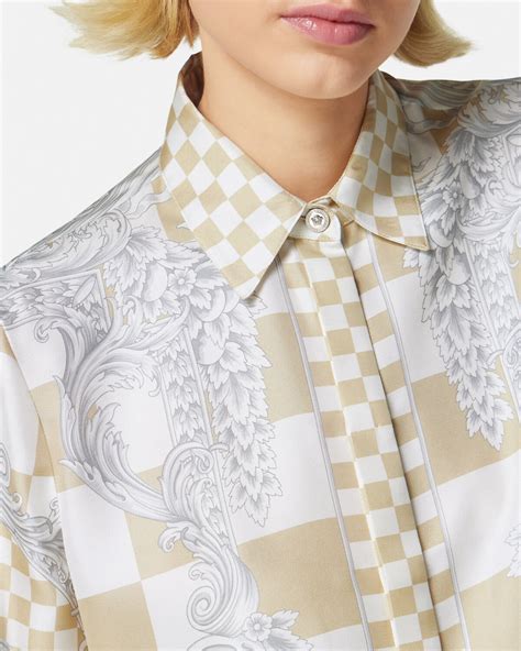 medusa contrasto silk shirt